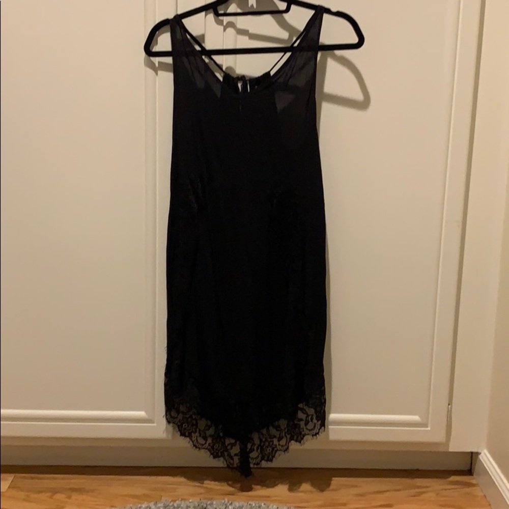 Black slip dress by free people